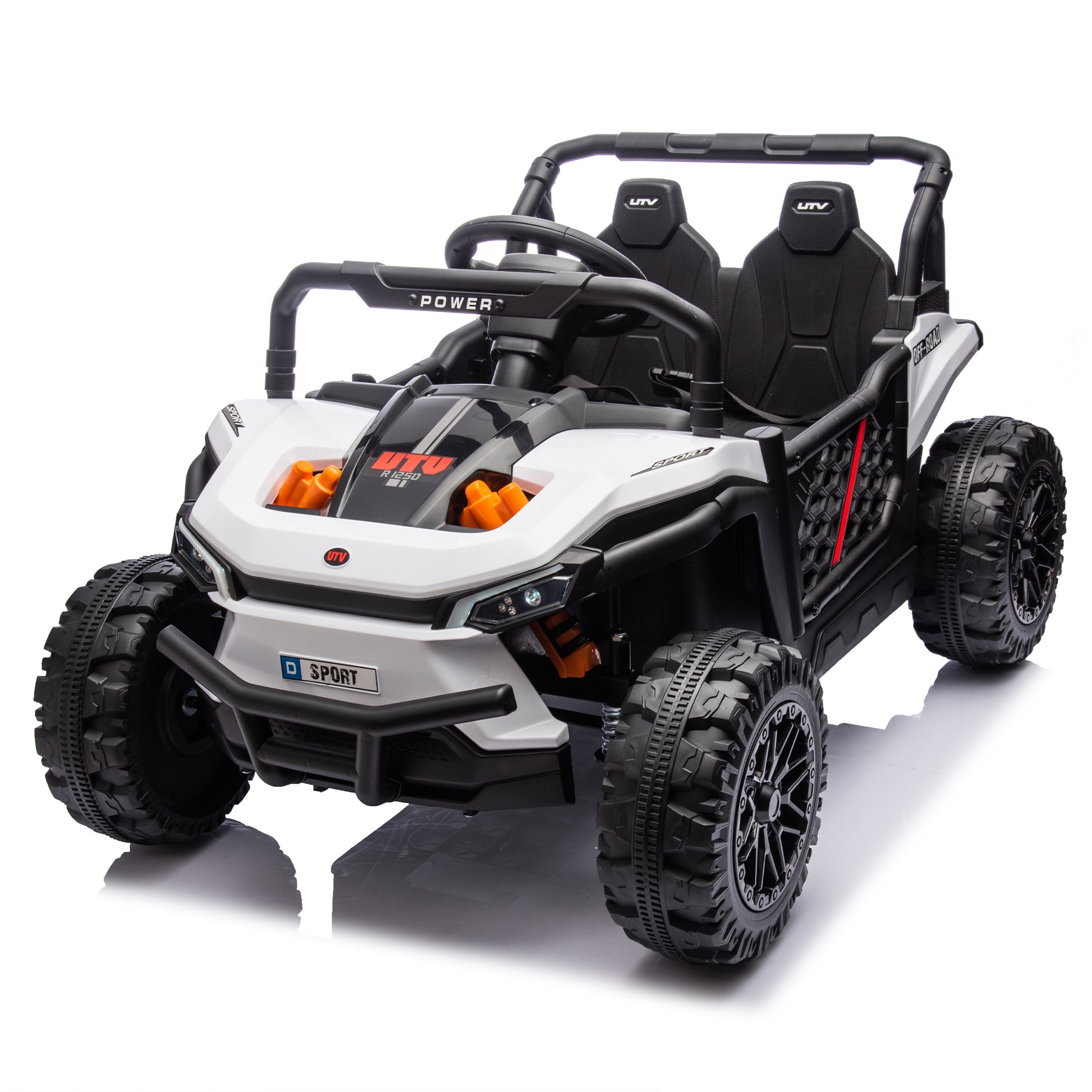 24V Kids Ride On Utv,Electric Toy For Kids W Parents Remote Control,Four Wheel Suspension,Low Start,Adjustable Speed,Multimedia Player,Early Education,Bluetooth,Rear Storage Space For Kids Aged 3 .