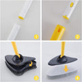 Tub Tile Scrubber Brush 2 In 1 Cleaning Brush Pole Stiff Bristles Scouring Pads For Cleaning Bathroom Kitchen Toilet Wall Tub Tile Sink Non Scratch Black Iron