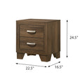 Oak 2 Drawer Nightstand Oak 2 Drawers Bedroom Rectangle Drawers Oak Wood