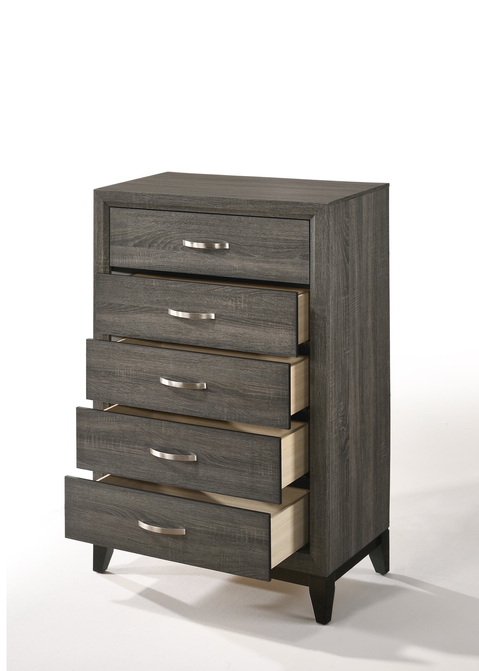 Weathered Grey 5 Drawer Chest Grey Bedroom Paper Composite