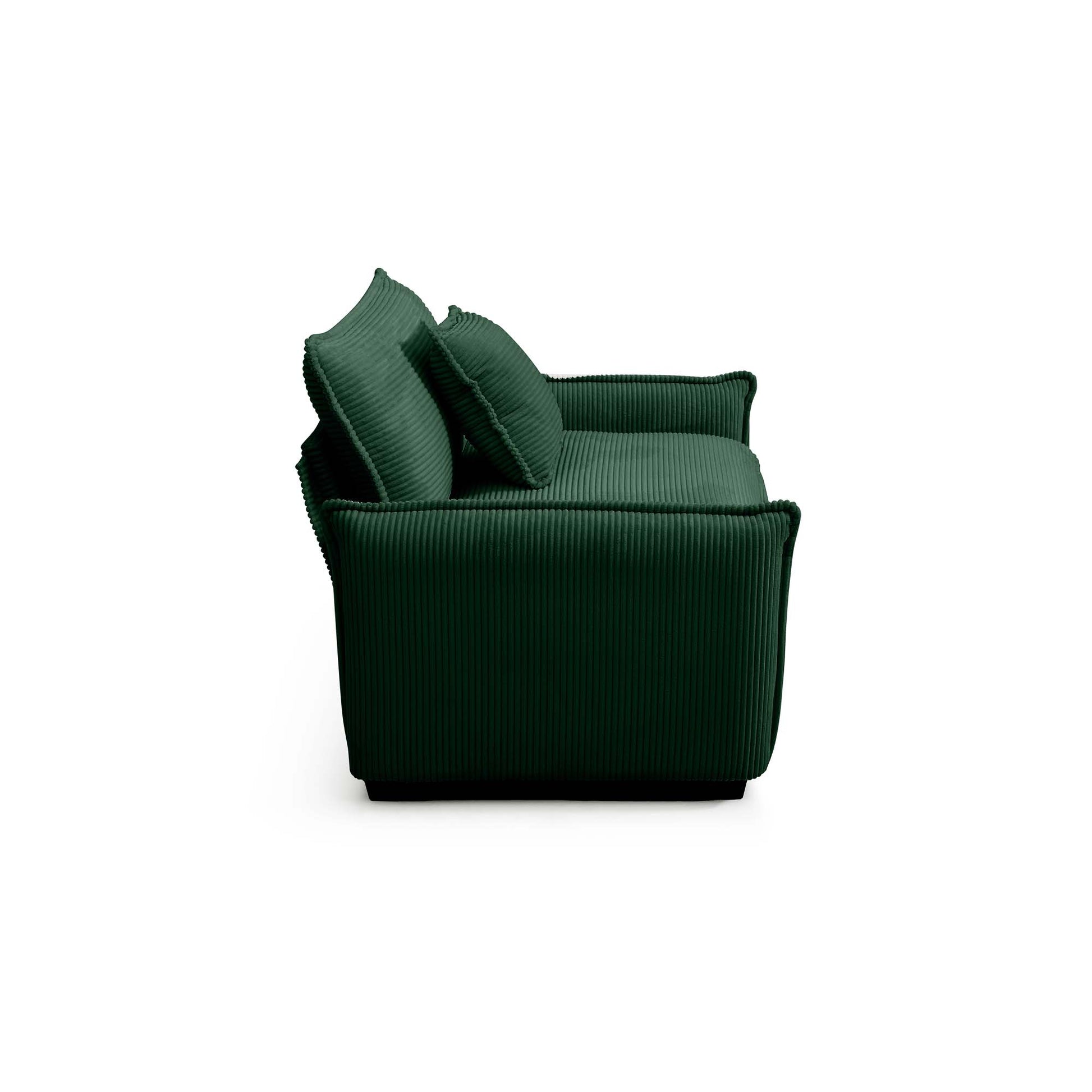 3 Piece Comfortable Oversized Sectional Sofa, One Single Sofa And One 2 Seater Sofa And One 3 Seater Sofa ,Green Corduroy Deep Seat Sofa Green Corduroy 6 Seat