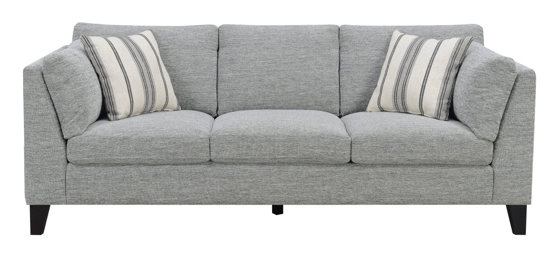Doyle Gray Sofa Gray Foam Engineered Wood 3 Seat