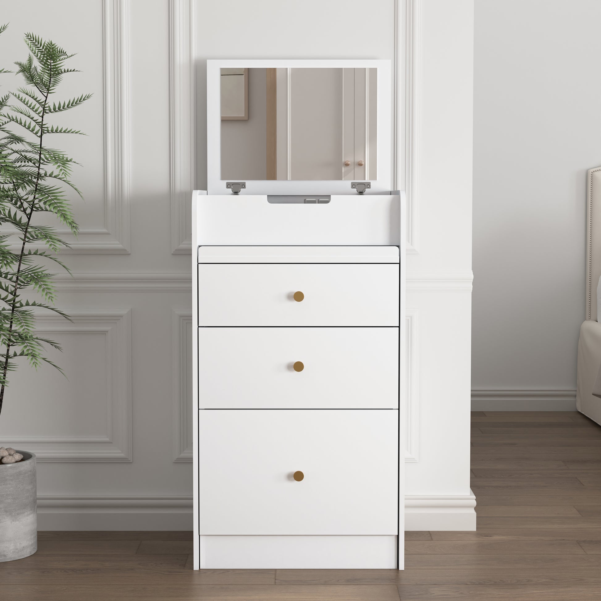 vanity dresser white Small Vanity Desk With Mirror White Makeup Vanitys Set Make Up Table W
