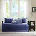 6 Piece Reversible Daybed Cover Set Navy Daybed Navy Cotton