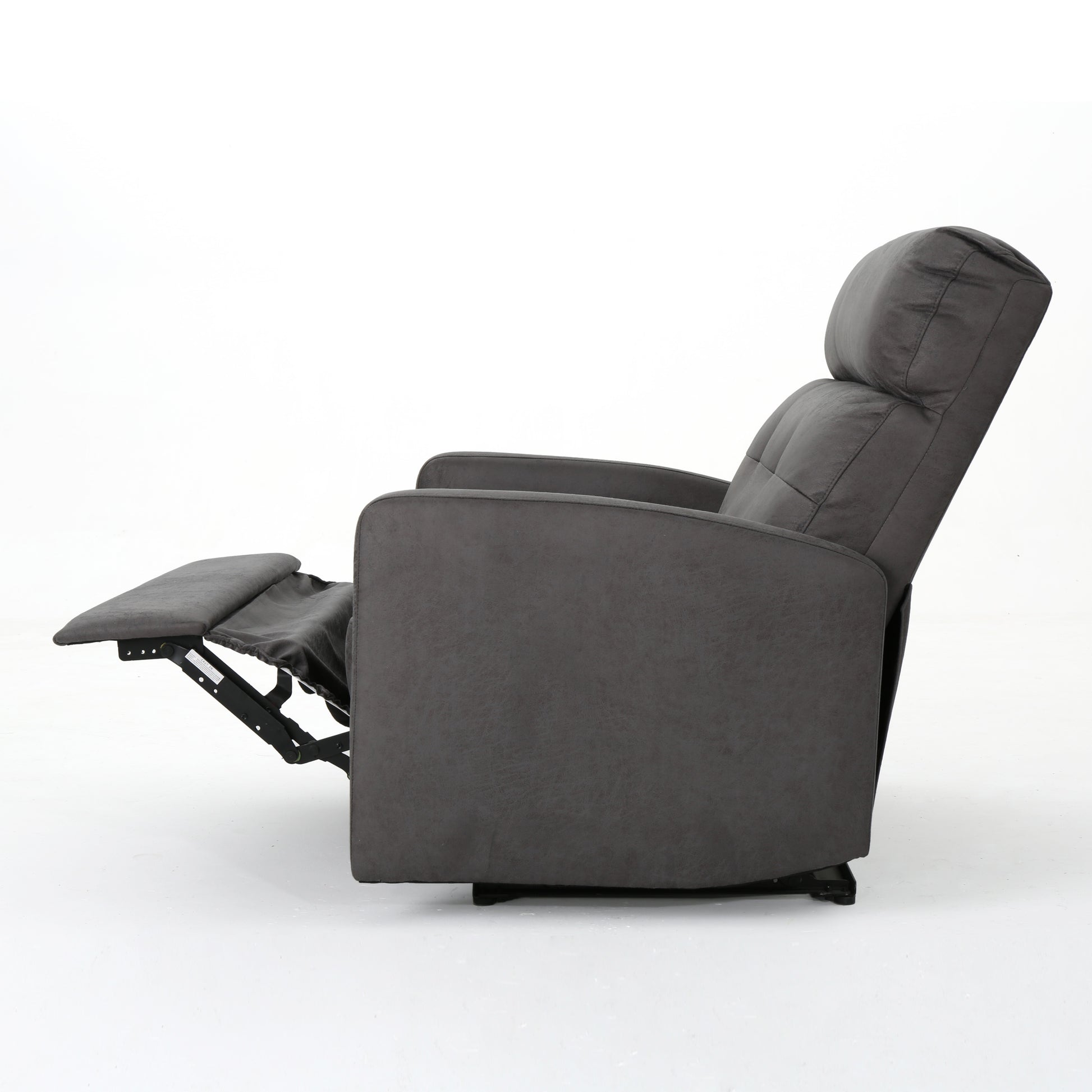 Recliner Chair Double Seats Slate Microfiber