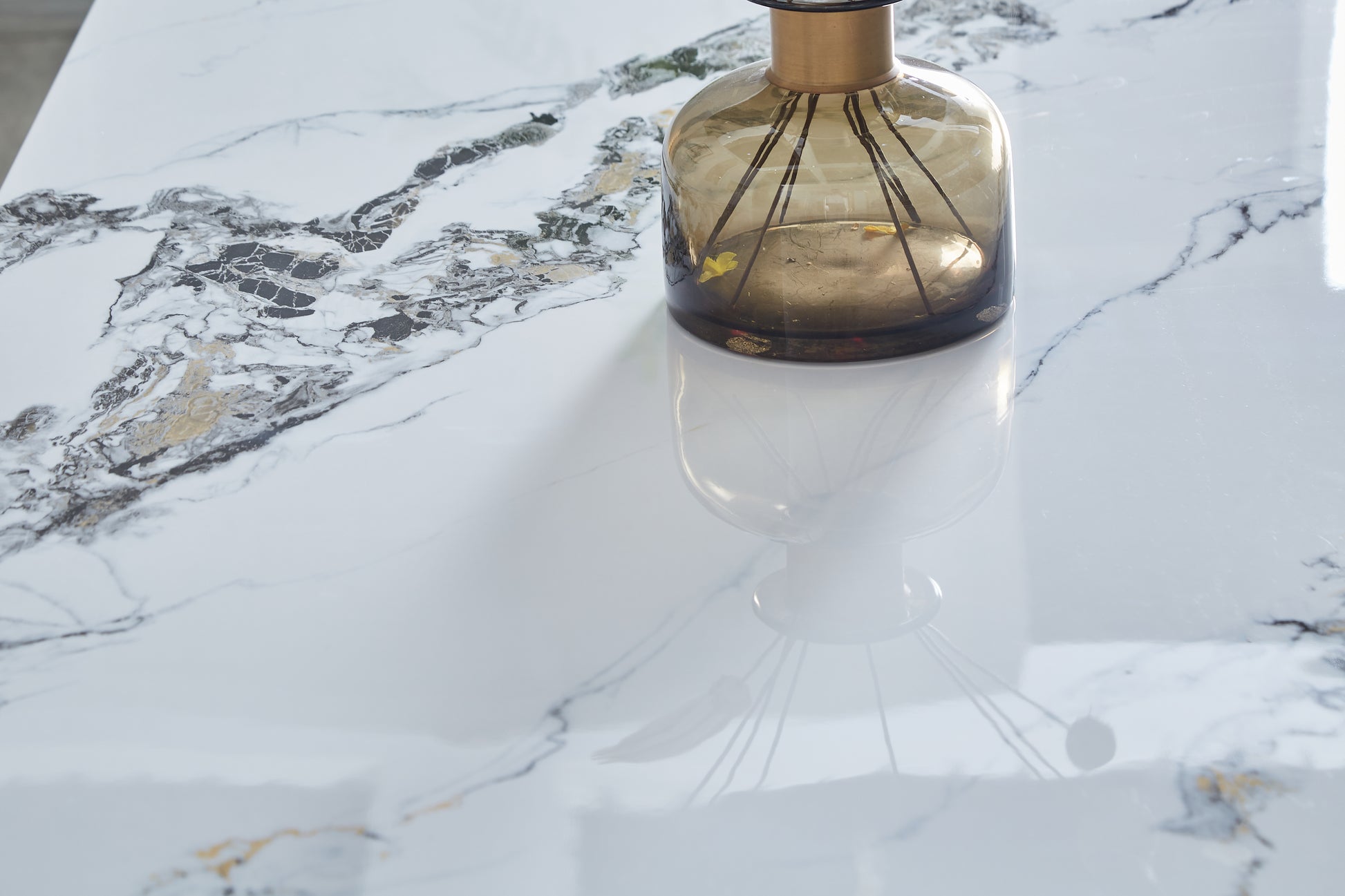 Elegant Marble Mdf Dinning Table For 6 Or 8, Rectangular 70.8"L*35.4"W*29.8"H, Luxurious Faux Marble High Quality Stainless Steel Legs Modern, Durable, Easy To Assemble For Kitchen Living Room, White White Ergonomic Kitchen Rectangular White Gold Seats 6