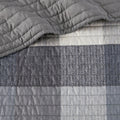 6 Piece Reversible Plaid Daybed Cover Set Grey Daybed Grey Polyester