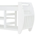 Retro Multifunctional Storage Bench With Cushion And Curved Side Panel For Entrance And Living Room Antique White Antique White Mdf