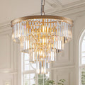 Contemporary Crystal Modern Chandeliers Crystal Ceiling Chandelier 4 Tier Golden Chandelier Lighting For Dining Room Living Room Bedroom Bulbs Not Included Gold Crystal Iron