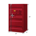 Red 1 Door Chest With Container Lock Red Bedroom Metal