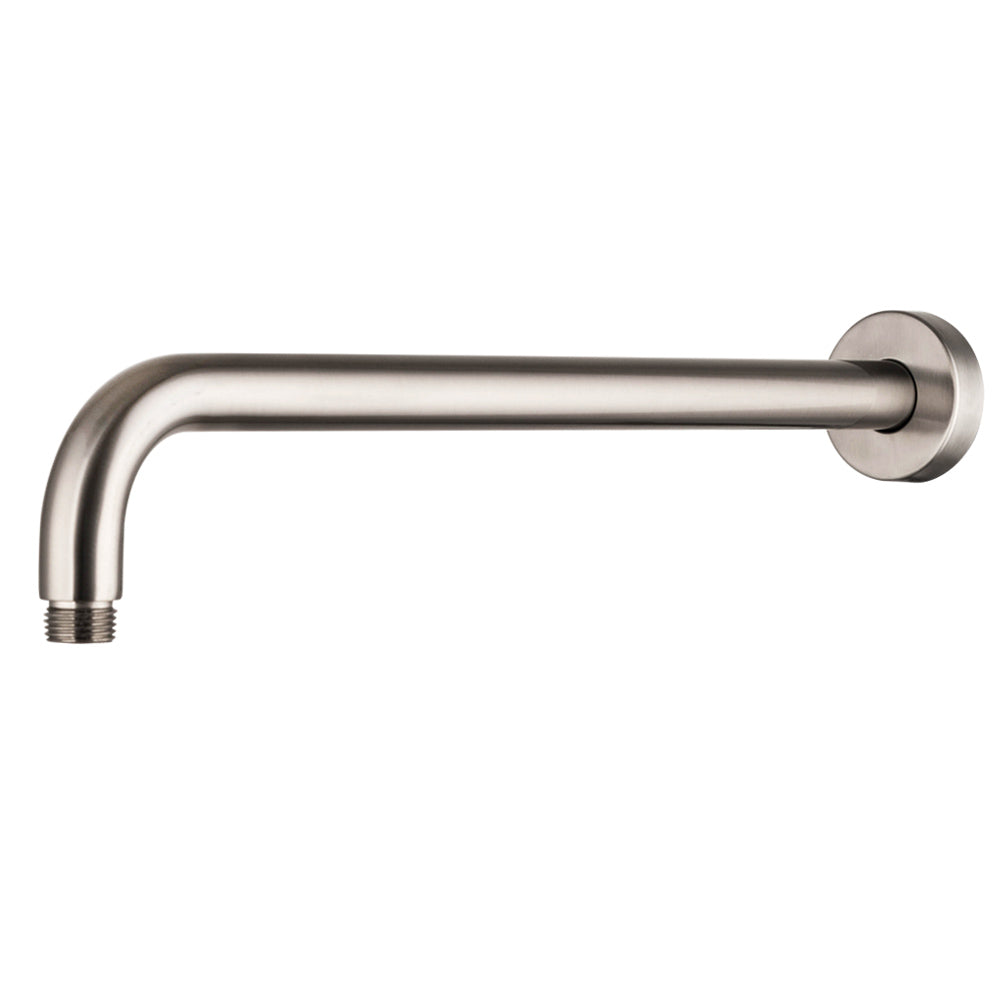 16" Shower Arm With Flange, Brushed Nickel Brushed Nickel Stainless Steel