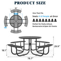 Round Outdoor Steel Picnic Table 46