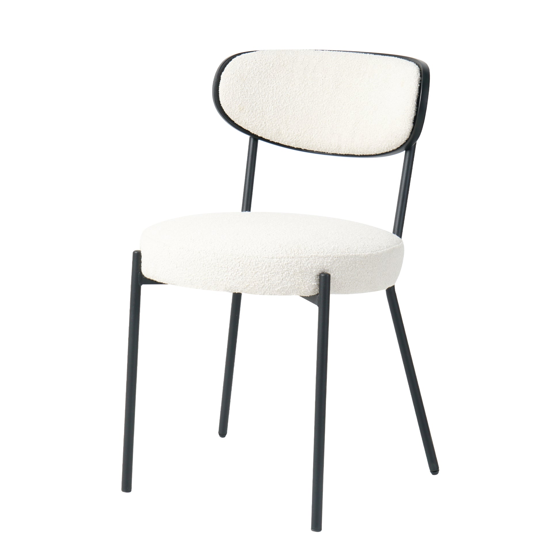 Modern Grey Simple Teddy Velvet Dining Chair Upholstered Chair Family Bedroom Stool Back Dressing, White Round Table Set,Bentwood Covered With Ash Veneer Chair Back,Chair Black Metal Legs Set Of 5 White Mdf