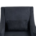 Coolmore Modern Accent Chair,Upholstered Armchair With Scooped Arms For Bedroom,Apartment,Studio,Office,Waiting Room Black Corduroy Black Primary Living Space Foam Corduroy