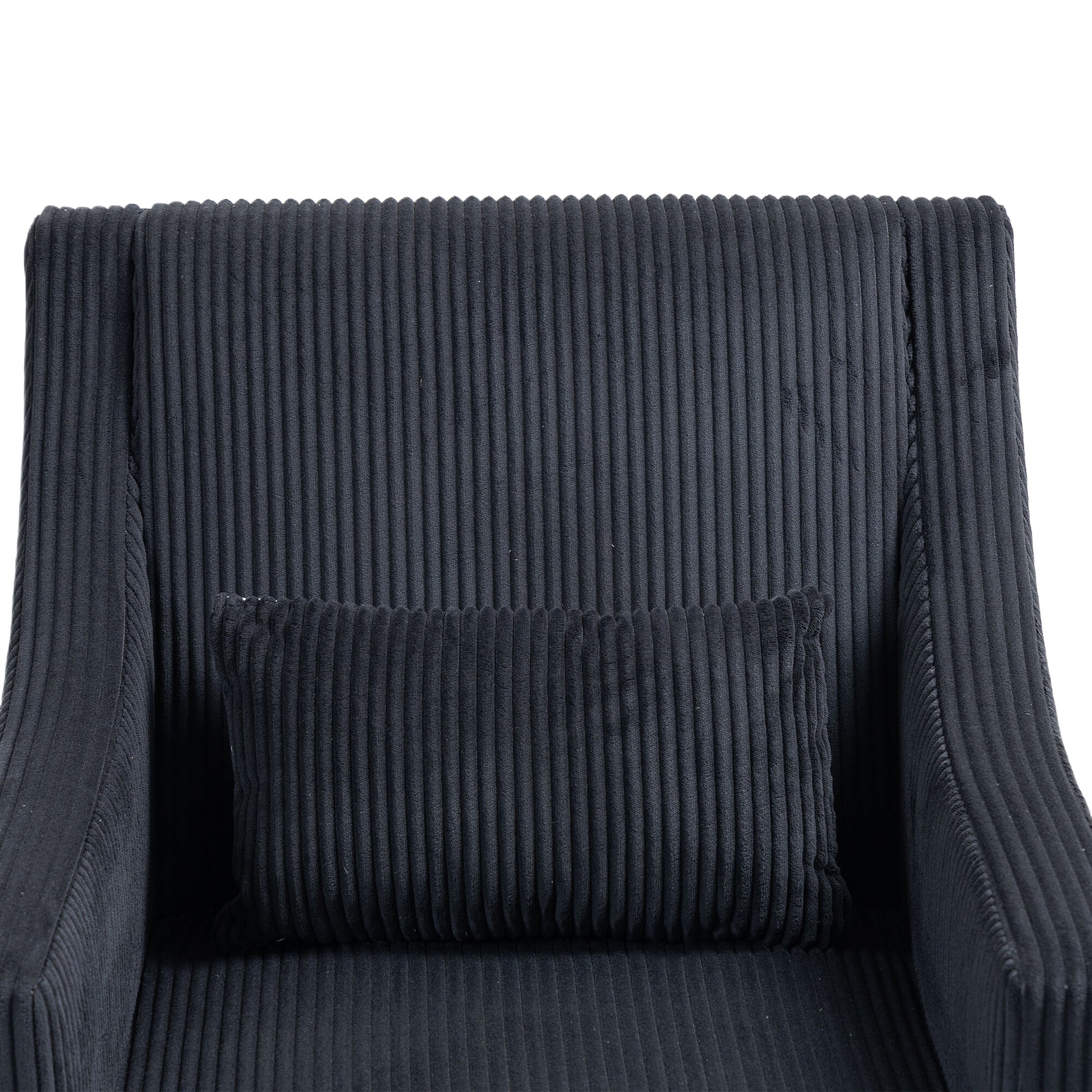 Coolmore Modern Accent Chair,Upholstered Armchair With Scooped Arms For Bedroom,Apartment,Studio,Office,Waiting Room Black Corduroy Black Primary Living Space Foam Corduroy