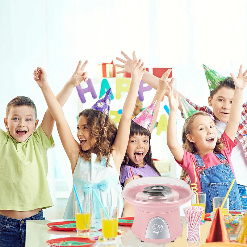 Cotton Candy Machine, Mini Cotton Candy Maker For Kids, Vintage Candy Maker For Christmas Gift, Home, Birthday Family Party Pink Plastic