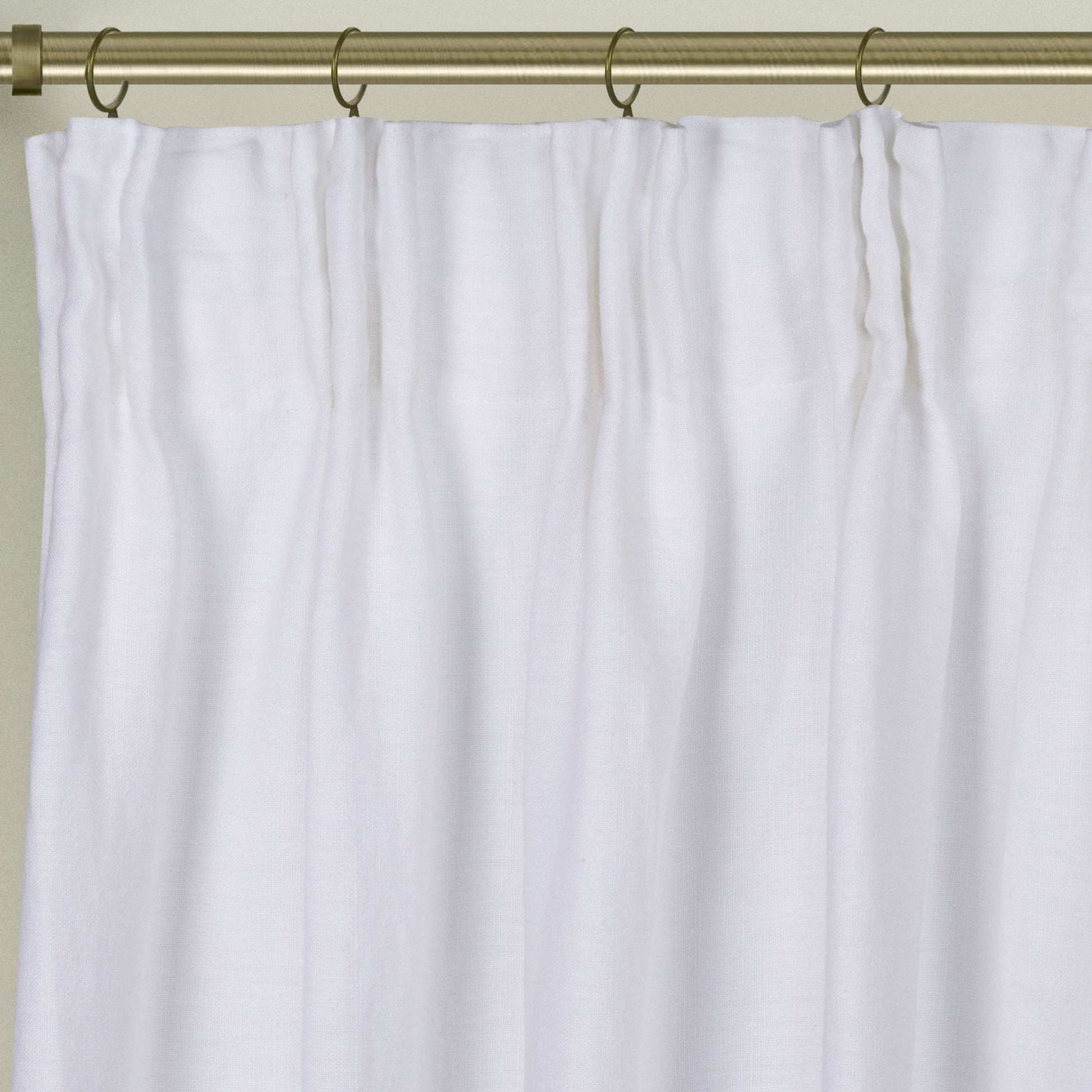 Newport Cotton Lining Window Curtains For Bedroom, Linen Curtains For Living Room, 108 Inches Long Curtains For Living Room, White White Linen
