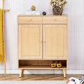 Modern Minimalist Storage Cabinet, Rattan Shoe -