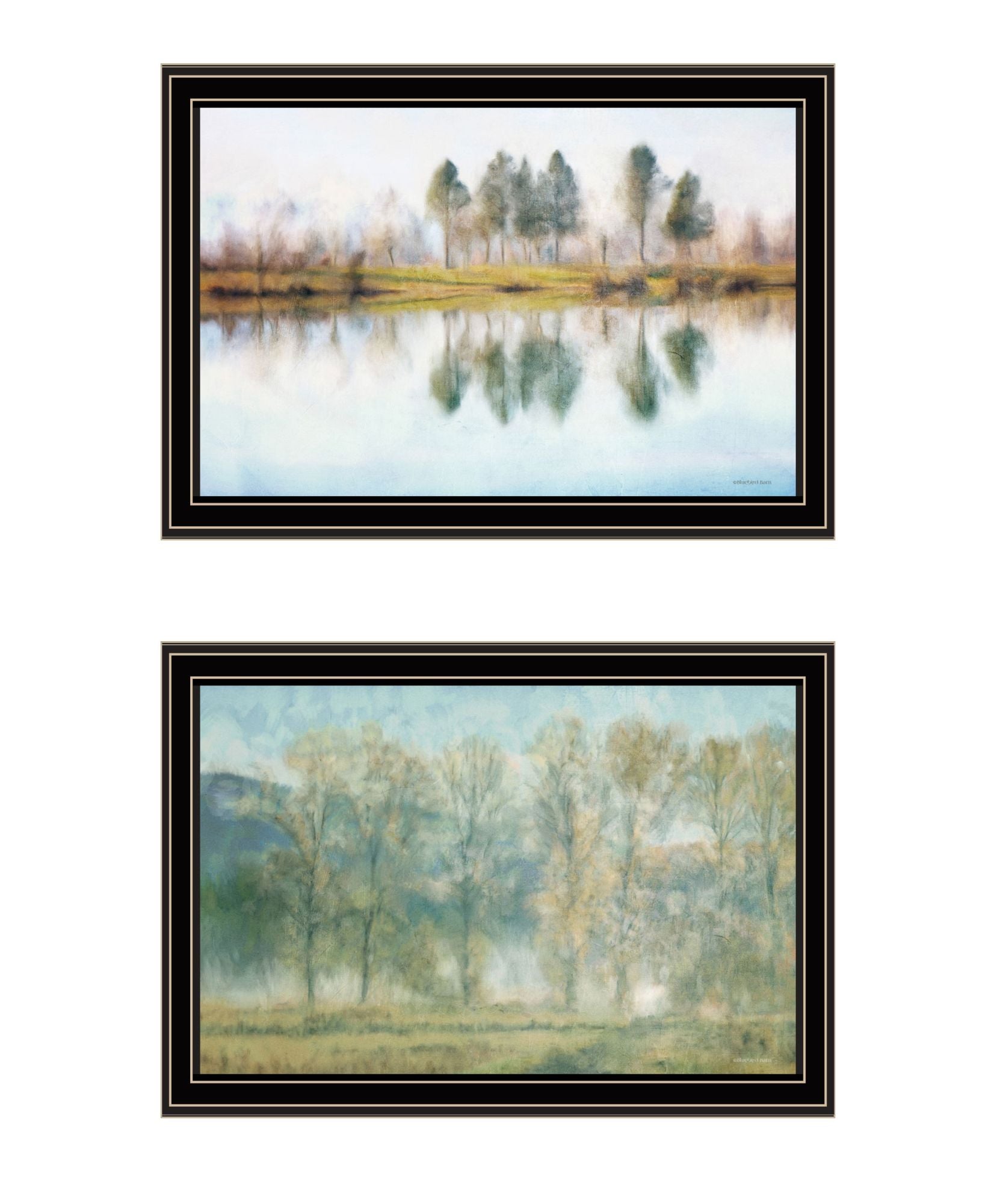 "Peaceful Lake Reflection" Framed Wall Art For Living Room, Wall Art Print For Home Decor, Bedroom Wall Art By Bluebird Barn Multicolor Wood Paper