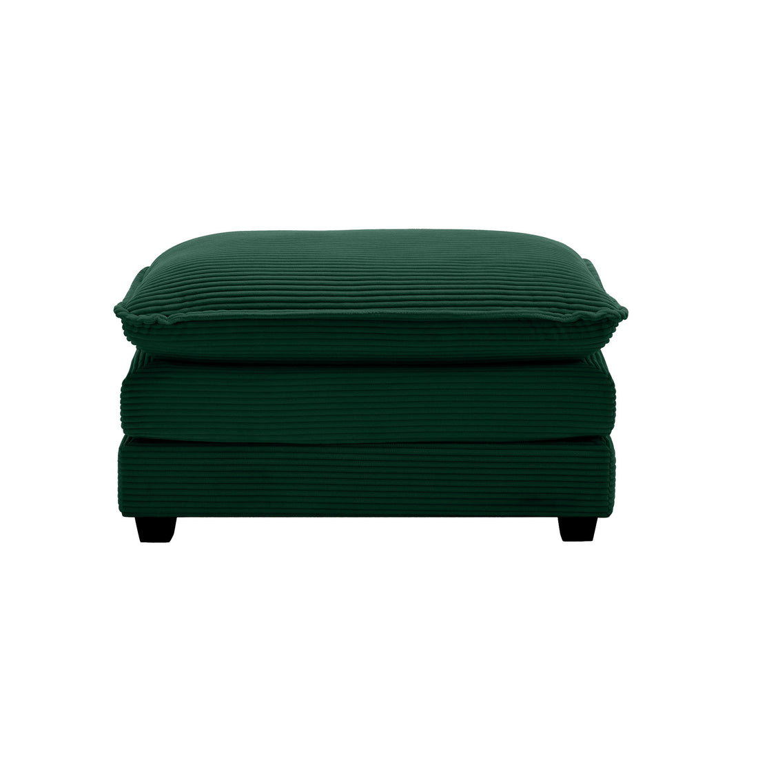 Ottoman Footstool In Corduroy Fabric, Can Be Used With 2 Seater Sofas, 3 Seater Sofas And 4 Seater Sofas,Green Corduroy Fabric Green Corduroy