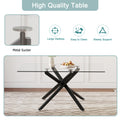 Table And Chair Set.Modern Rectangular Glass Dining Table With 0.39