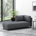 Chaise Lounge Charcoal Fabric