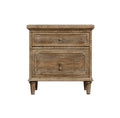 Ludin Taupe 2 Drawer Nightstand Taupe Solid Wood