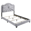 Grey Queen Panel Bed Queen Grey Wood Bedroom Luxury Poplar Velvet Velvet