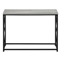 Accent Table, Console, Entryway, Narrow, Sofa, Living Room, Bedroom, Grey Laminate, Black Metal, Contemporary, Modern Grey Metal