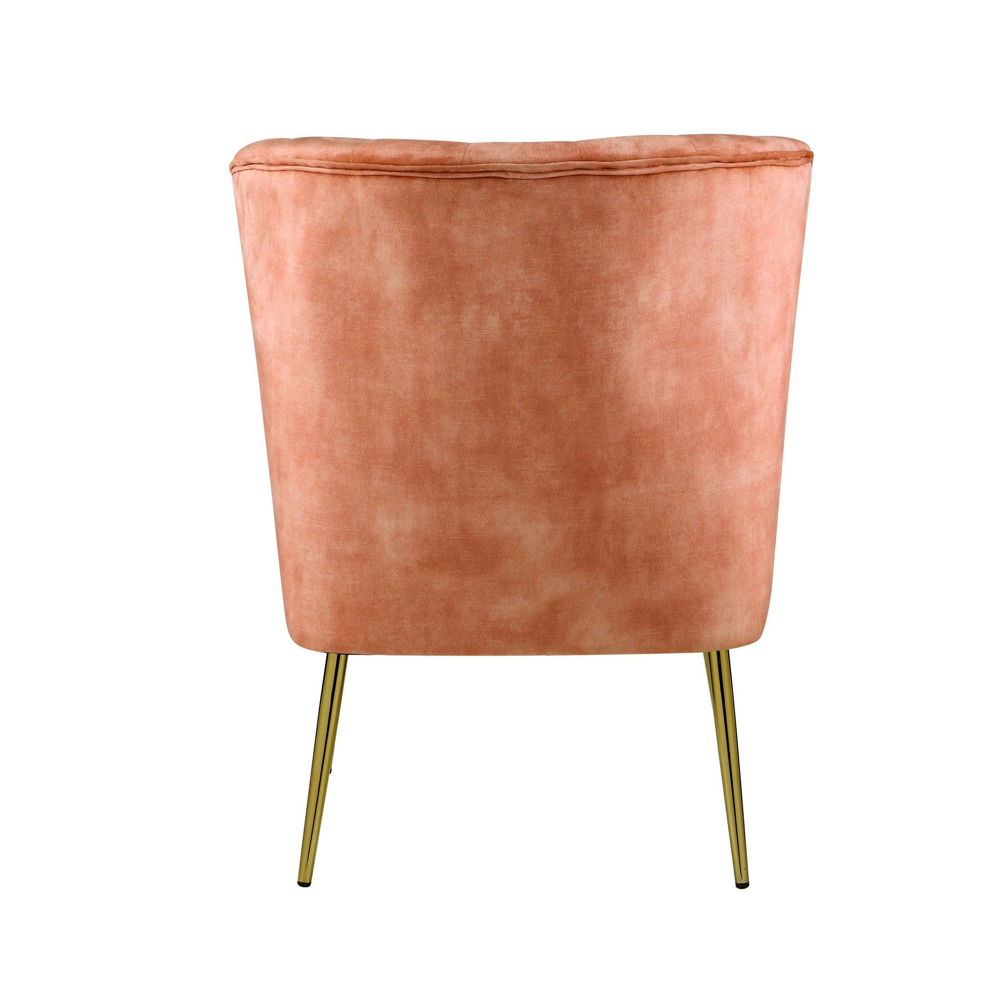 Burnt Orange Tufted Wingback Accent Chair Orange Primary Living Space Modern Velvet