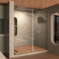 Frameless Sliding Shower Door 58 60 In. W X 76 In. H, Bathroom Sliding Door With 5 16