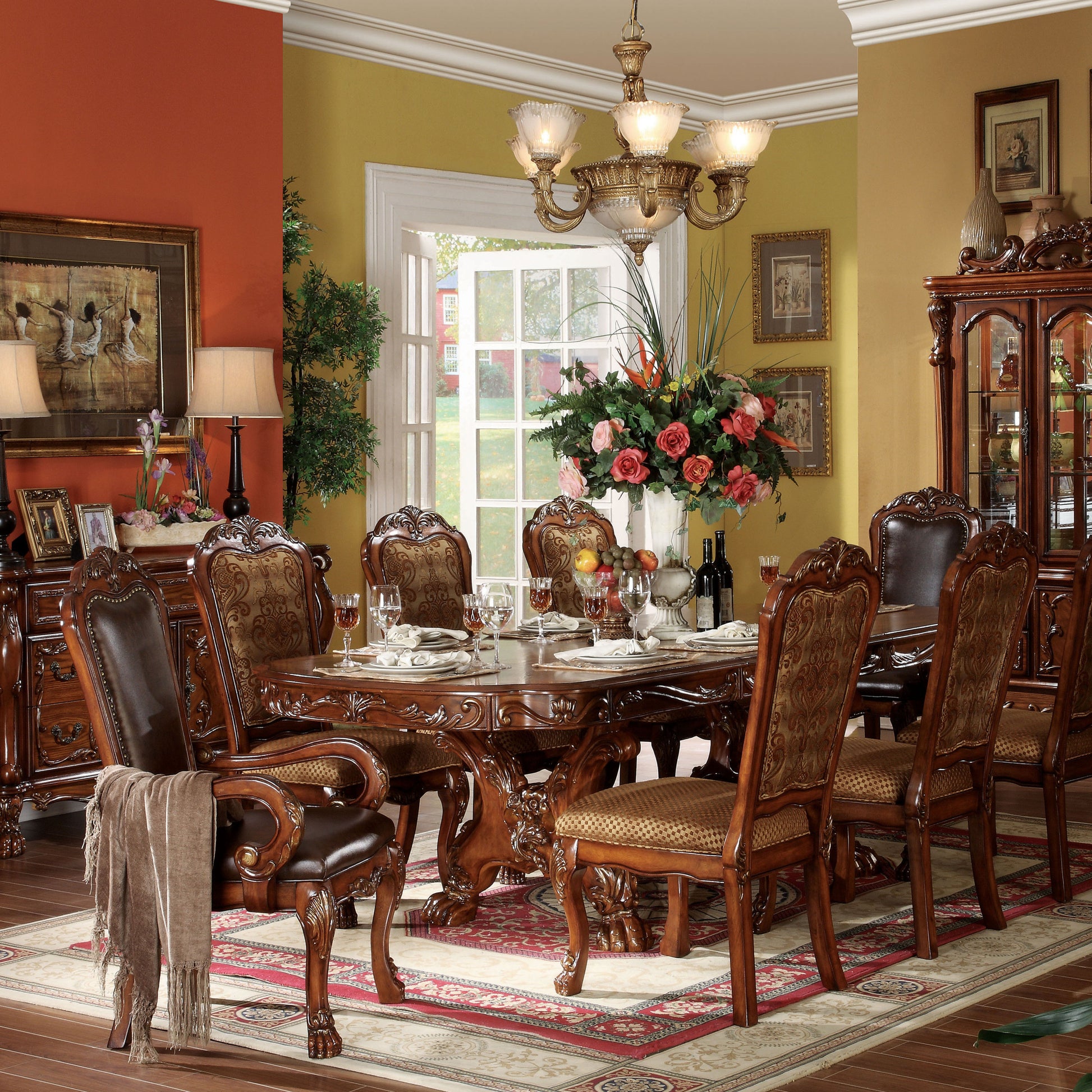 Brown And Cherry Oak Arm Chair With Trim Set Of 2 Solid Cherry Dining Room Arm Chair Solid Back Set Of 2 Faux Leather