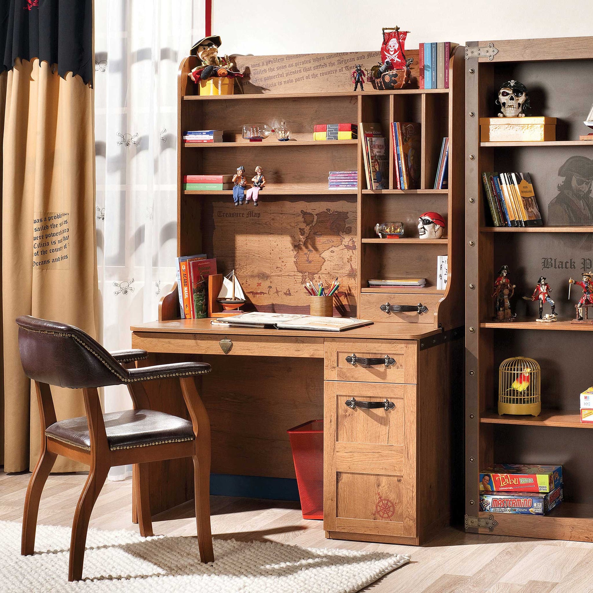 Ahoy Desk Brown Oak Particle Board