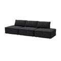 P41 3 Modular Modern Chenille Sofa Create Custom Comfort For Your Living Space Black Color Fx P41 3S Bk Black Chenille 3 Seat