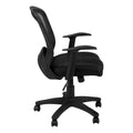 Office Chair, Adjustable Height, Swivel, Ergonomic, Armrests, Computer Desk, Work, Black Mesh, Black Metal, Contemporary, Modern Black Foam Polyester