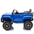 24V Two Seater Kids Ride On Car W Parents Remote Control, Licensed Toyota Lc250,2Wd,110W Motors,With Shovel,Three Point Seat Belt,Slow Start,Speed Adjustment,Bluetooth,Music For Kids Aged 3 . Blue 100 149 Lbs Polypropylene