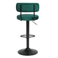 Modern Bar Stools Set Of 2,Curved Backrest Upholstered Counter Height Bar Stools,Adjustable Bar Stool 24.5