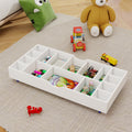 The 2 In 1 Rollaway Play Table And Toy Organizer Compatible With Lego Suitable For Storing Under Bed Or Sofa White 38