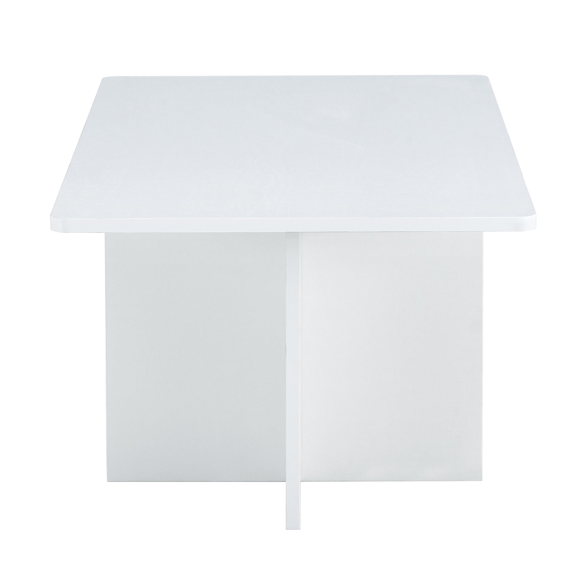 A Modern And Practical White Coffee Table. The Coffee Table Is Made Of Medium Density Fiberboard Material, Suitable For Living Room, Bedroom, And Study. Ct 2O White Mdf