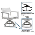 Outdoor Patio Aluminum Swivel Rocker 2Pcs With Outdoor Grade Sunbrella Fabric Cushions, Grayish Yes Dining Set Grayish Rust Resistant Frame Fade Resistant Cushion Modern Multiple Chairs Seating Group Foam Aluminum