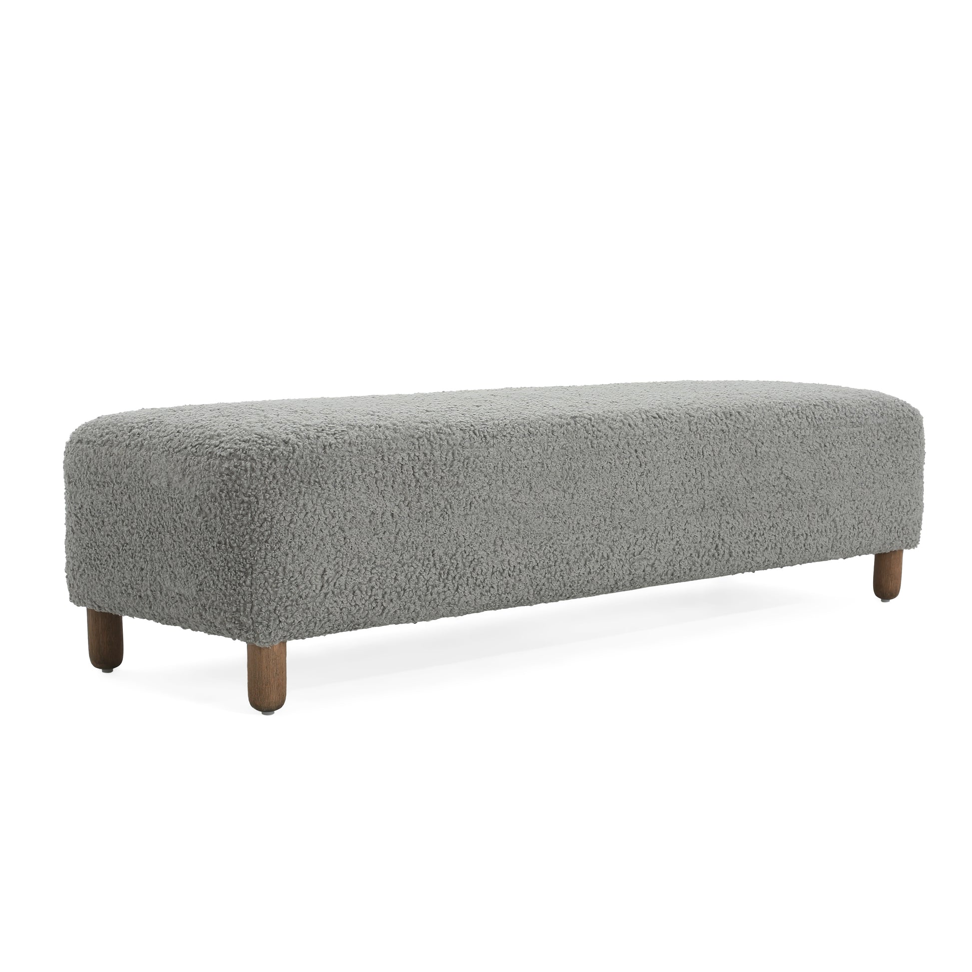 Comfortable Ottoman, Grey Grey Polyester Wood Polyester Or Polyester Blend Backless Solid Casual,Modern Pine Rectangle Armless Polyester Polyester