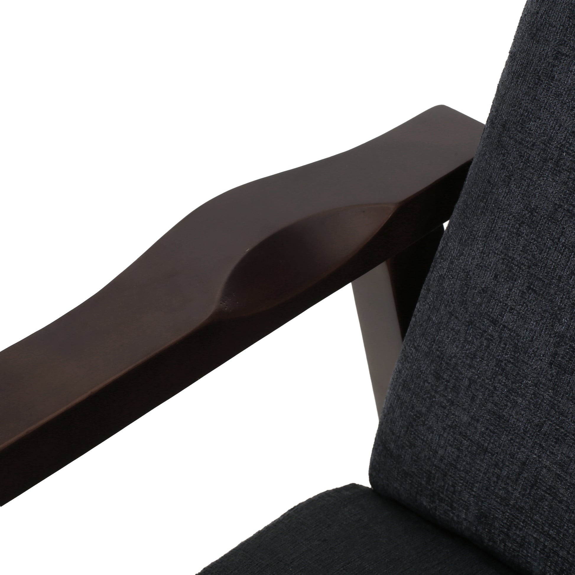 24.75'' Wide Wood Hand Manual Club Recliner Charcoal Fabric