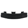 Arrived Oversized Combination Sofa,Curved Sofa,Upholstered 4 Seater Couch For Living Room, Modern Modular 3 Piece Free Combination, Semicircular Modular Sofaboucle, Black Black Polyester Primary Living Space Soft Tight Back Modern Square Arms Foam