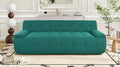 86.2'' Modern Minimalist Style Tufted Design Upholstered Sofa, 3 Seat Compression Sofa For Living Room, Bedroom, And Apartment Green Polyester 3 Seat