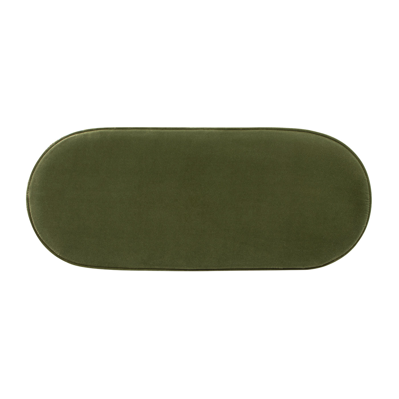 Serena 38" Oval Storage Bench Ottoman, Olive Green Performance Velvet Olive Green Foam Velvet