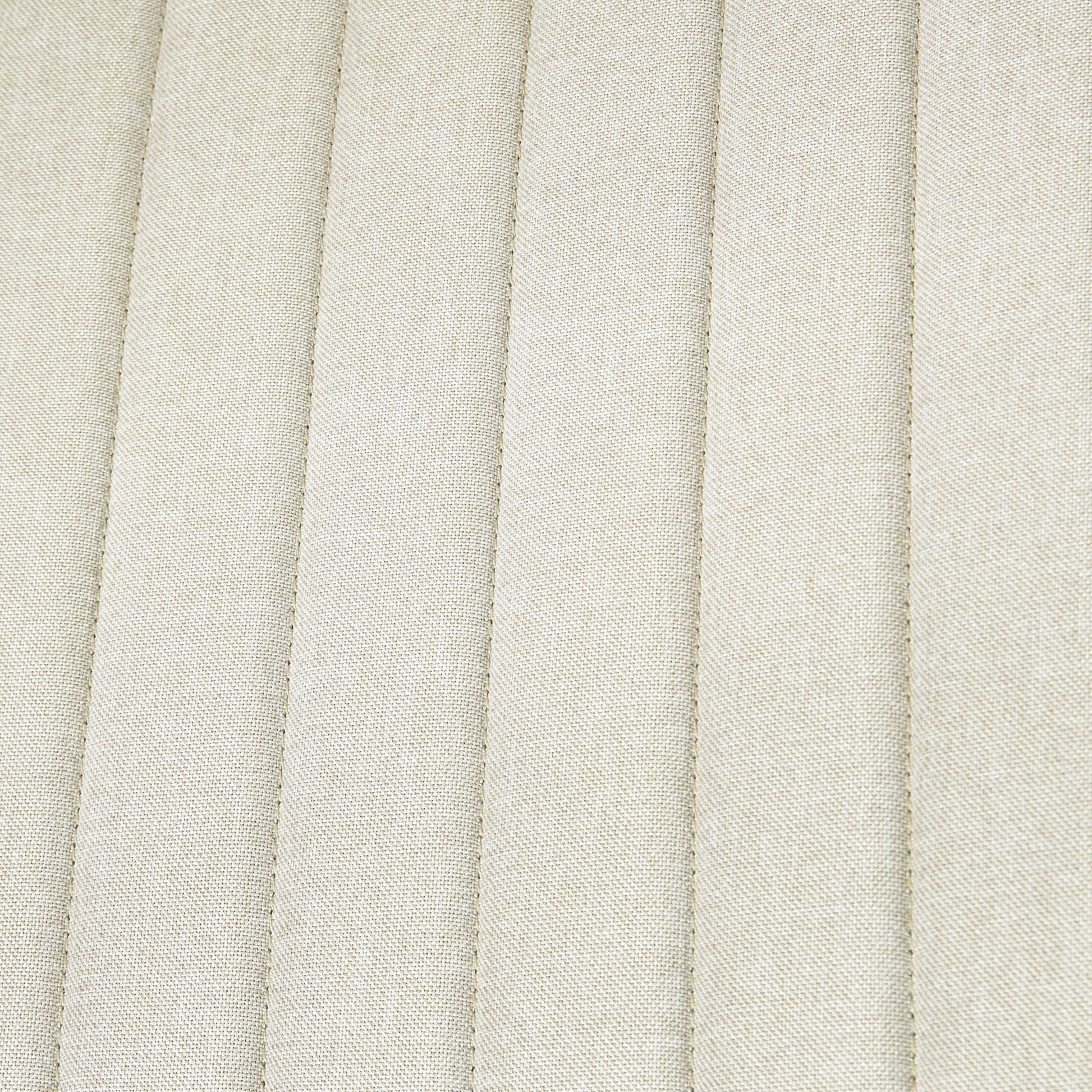 Homcom Wide Office Chair, Armless Office Desk Chair, Computer Fabric Vanity Chair With Adjustable Height, Beige Beige Polyester