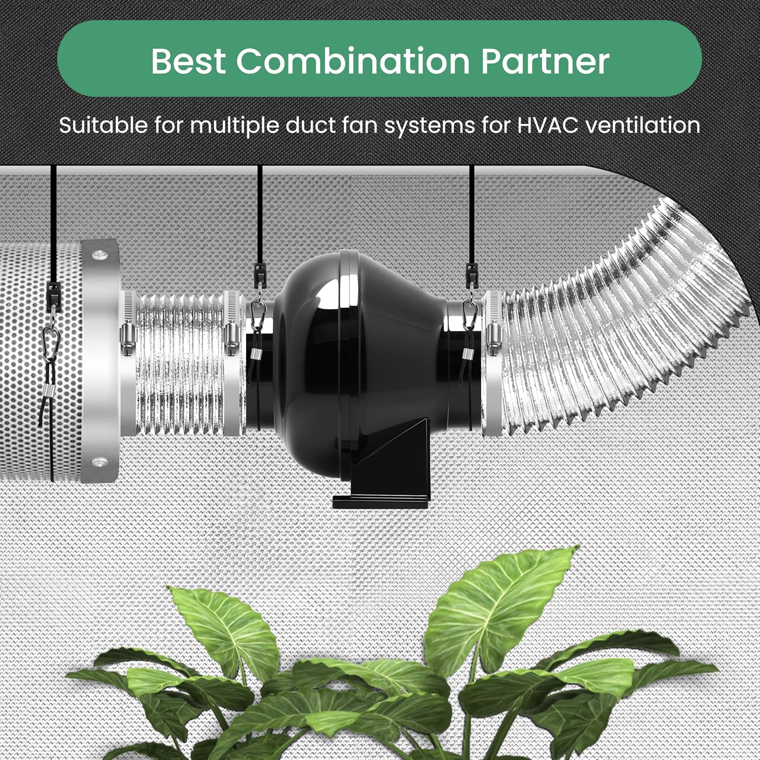 Dryer Vent Hose, Flexible 12 Inch Aluminum Ducting, Heavy Duty Three Layer Protection, 25 Feet Long For Heating Cooling Ventilation And Exhaust, 12" X 25', Silver Silver Pvc