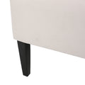 Dining Chair Beige Wood Fabric