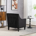 Coolmore Modern Accent Chair,Upholstered Armchair With Scooped Arms For Bedroom,Apartment,Studio,Office,Waiting Room Black Corduroy Black Primary Living Space Foam Corduroy