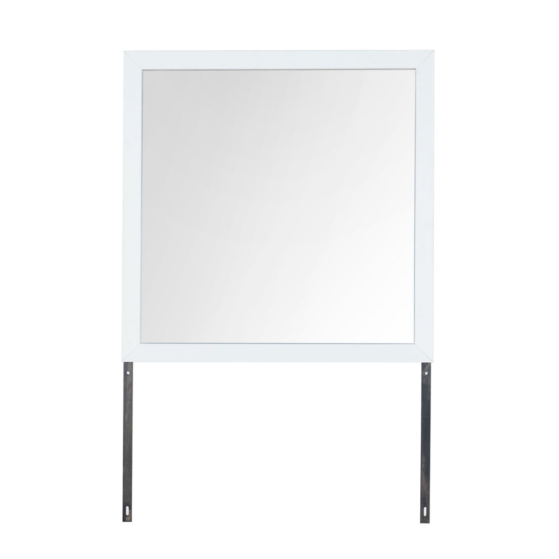 Maloise White Mirror White Solid Wood Mdf